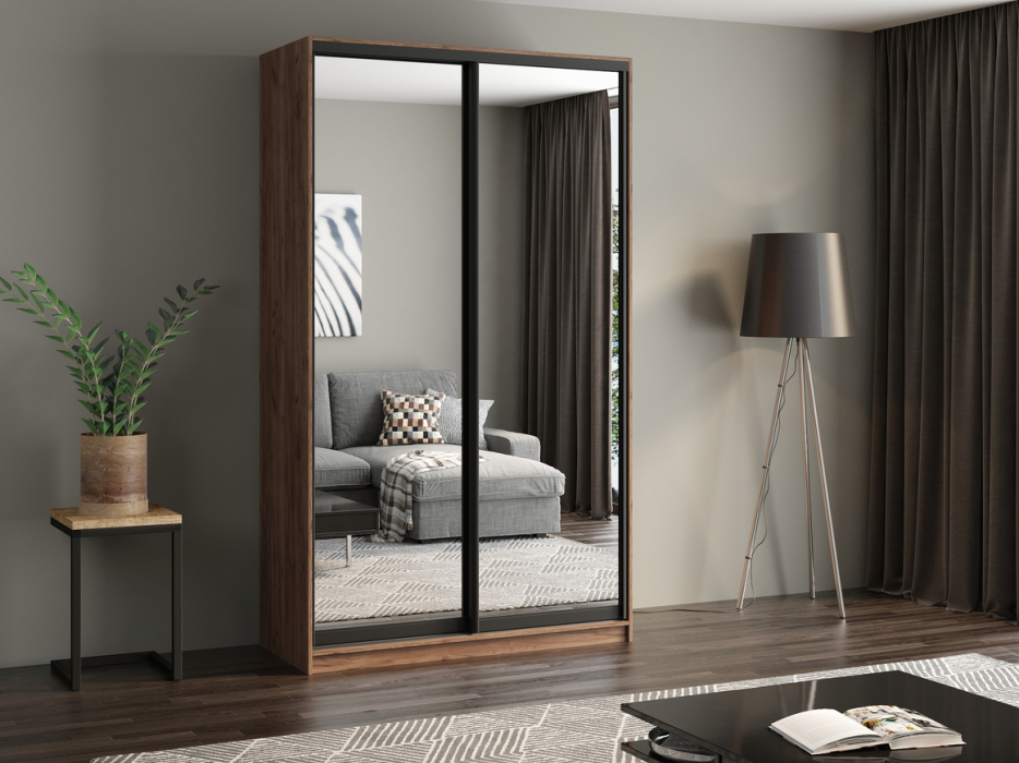 Шкафы-купе, Шкаф купе 2-х дверный АЙСБЕРГ ЛОФТ 140 /зеркало