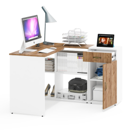 Письменный стол Лидер-8 с тумбой с ящиком и дверкой.