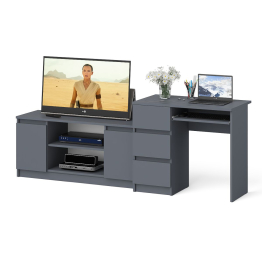 Стол компьютерный однотумбовый МС-6 левый с тумбой 1200-1 Мори