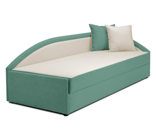 Кровать тахта угловая Дельта с подъемным механизмом, велюр