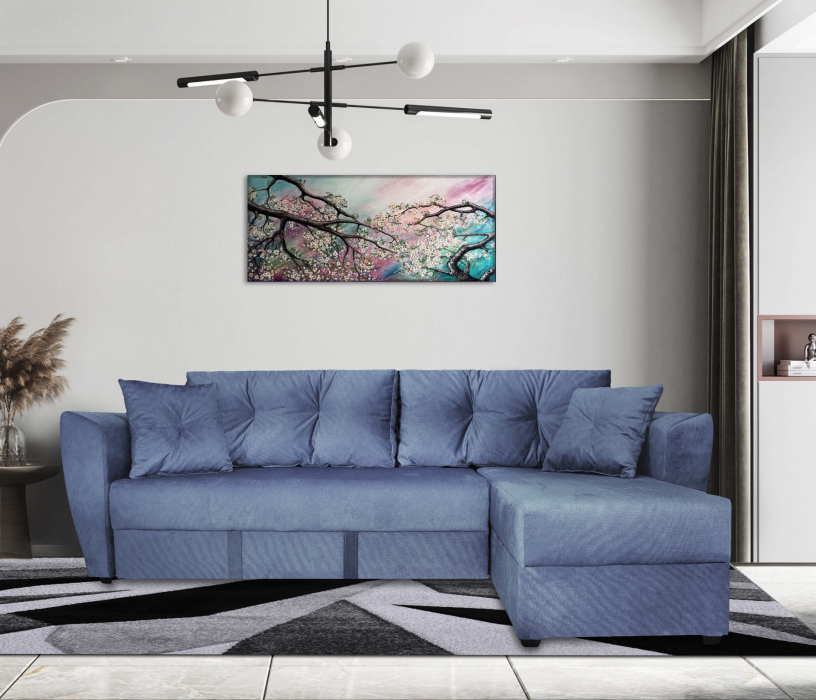 Диваны угловые в гостиную, Диван угловой  Амстердам 160, велюр