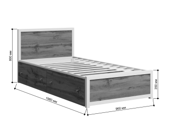 Кровать Титан Лофт 90 черный