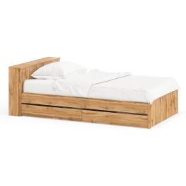 Кровать с ящиками и ящиком для хранения белья односпальная Ксения 1200