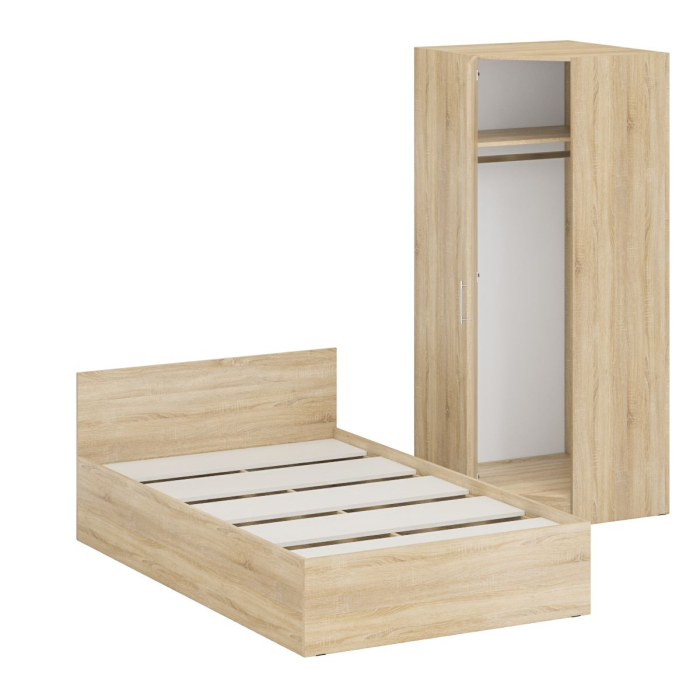 Спальные гарнитуры, Кровать односпальная 1200 с угловым шкафом Стандарт