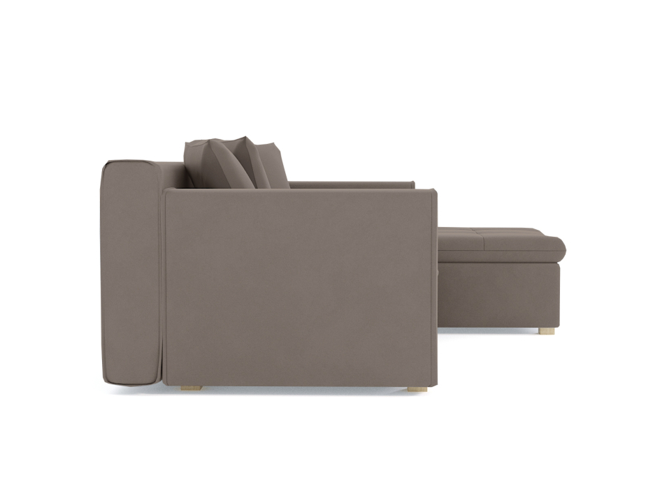 Диваны угловые в гостиную, Диван угловой Чикаго без механизма, велюр