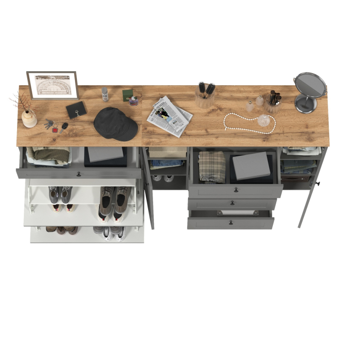 Прихожие, Тумба для обуви и комод четыре ящика Остин