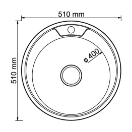 Мойка круг d 51 (0,8) с сифоном