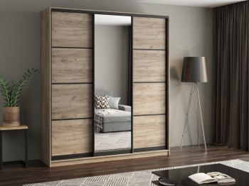 Шкаф купе 3-х дверный АЙСБЕРГ ЛОФТ 220 +зеркало