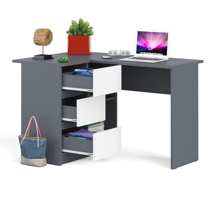 Детские столы, Угловой компьютерный стол Мори МС-16 левый