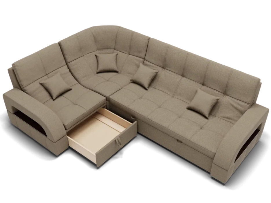 Диваны угловые в гостиную, Модульный диван Майами-3,микровелюр,антивандальная и водостойкая ткань,венеция