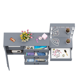 Комод с дверками и ящиками 122-1204 и косметический столик навесной с подсветкой