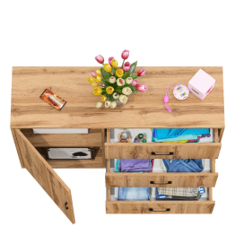 Комод-тумба три ящика и дверка РВК 122-1204