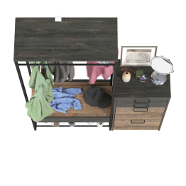 Прихожая Трувор 15.120 с тумбой для обуви 13.241.06 Тдуб гранж песочный/интра