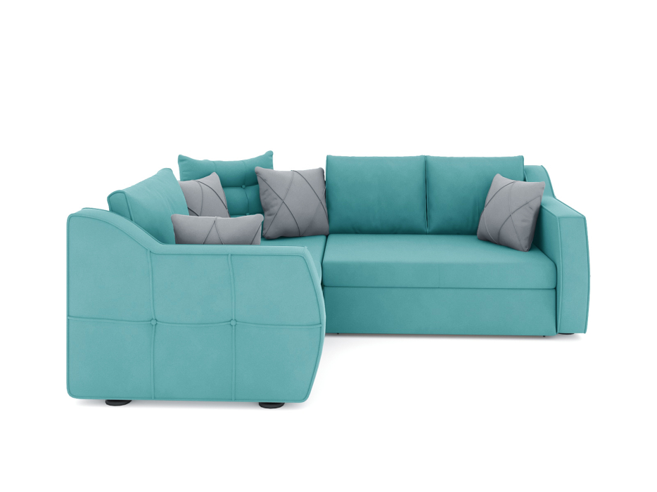 Диваны угловые в гостиную, Диван-кровать угловой Френсис дельфин, велюр