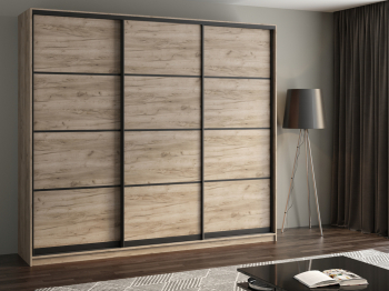 Шкаф купе 3-х дверный АЙСБЕРГ ЛОФТ 250 