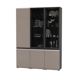 Шкаф с двумя дверками Сидней и два шкаф-витрины