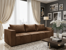 Диваны прямые, Диван-кровать Лофт 3-х модульный, плюш , с/м 145х266