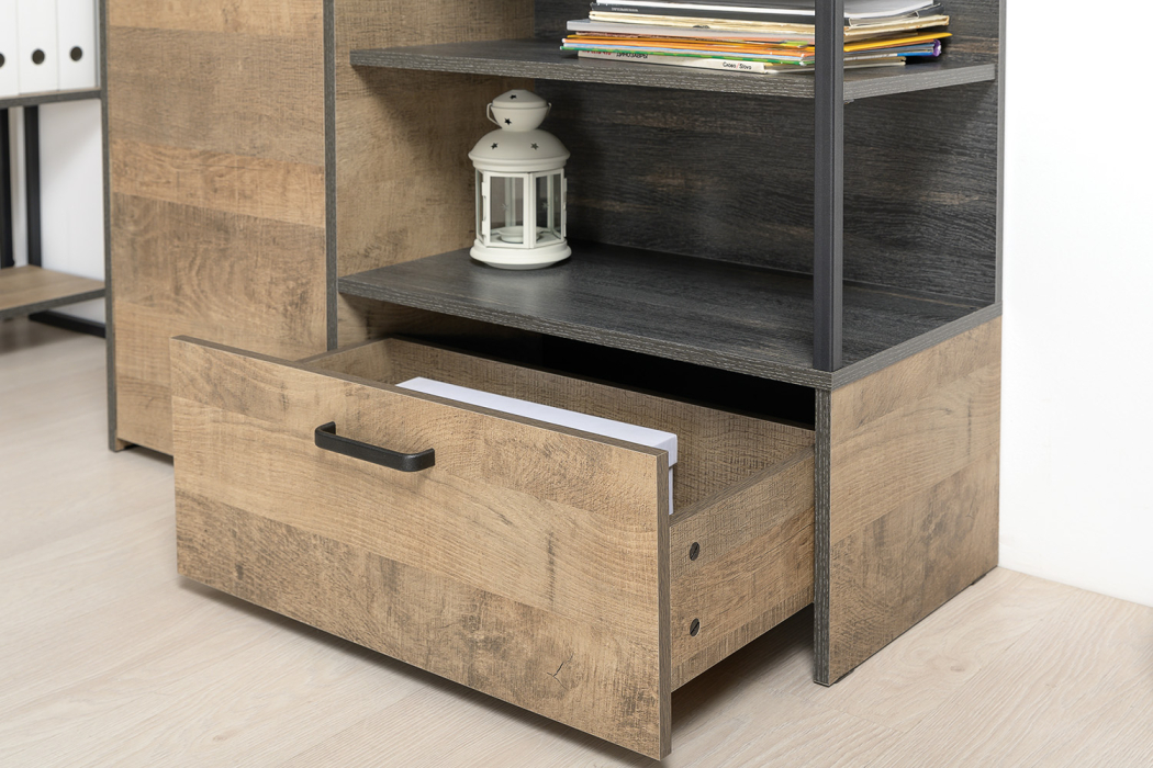 Стенки для гостиной, Набор мебели для гостиной в стиле лофт Трувор № 106 есть подсветка