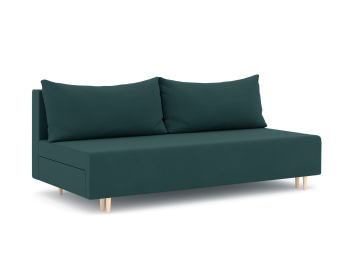 Диван-кровать еврокнижка Смайл без подлокотников, велюр