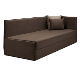 Кровать тахта угловая Гамма с подъемным механизмом, микровелюр