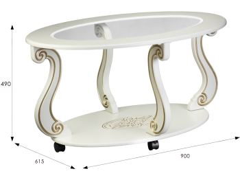 Стол журнальный Мебелик Овация (С) на колесах