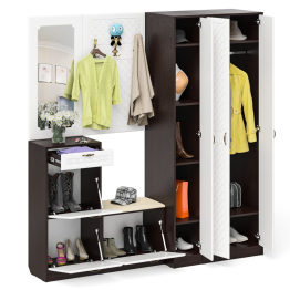 Набор модульной мебели для прихожей П-6-500 № 51 фрезеровка ромб