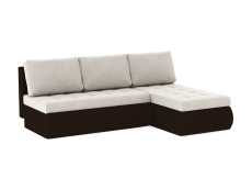 Диваны угловые в гостиную, Диван-кровать угловой Кормак без подлокотников, велюр /кож.зам