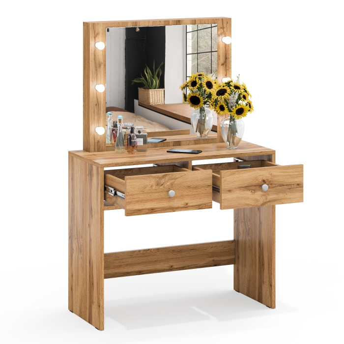 С зеркалом, Стол туалетный с подсветкой СТ-5