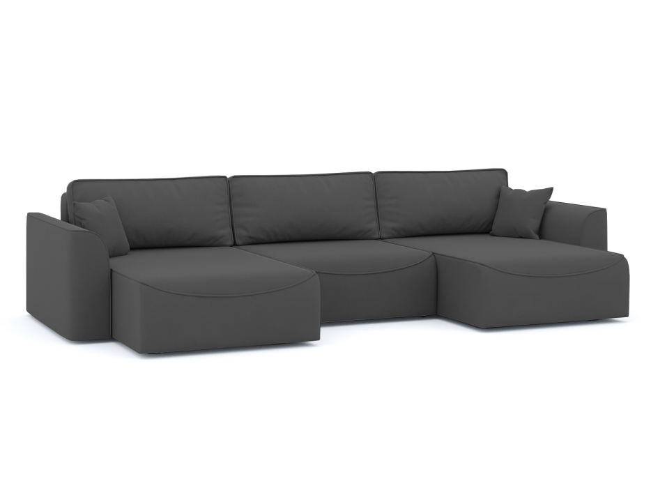 Диваны угловые в гостиную, Диван-кровать П-образный Рафаэль еврокнижка НПБ, велюр