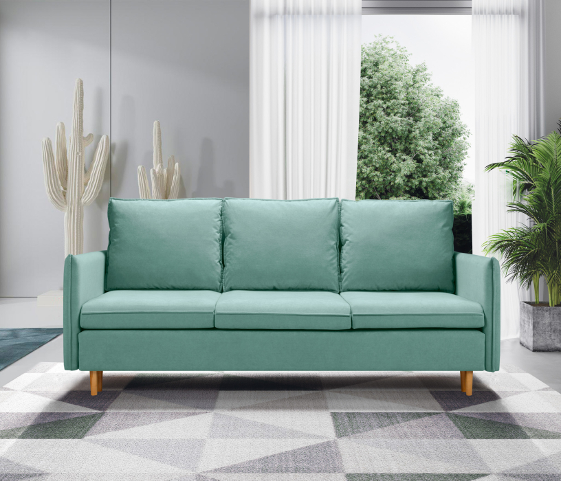 Диваны кровати со спальным местом, Диван кровать прямой Оливер,микровелюр