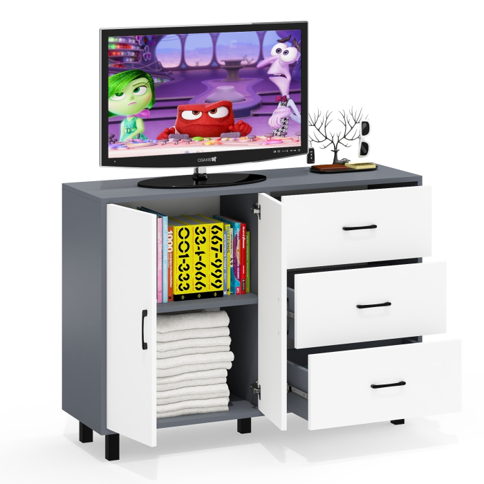 Комоды, Комод-тумба две дверки и три ящика РВК 123-1204