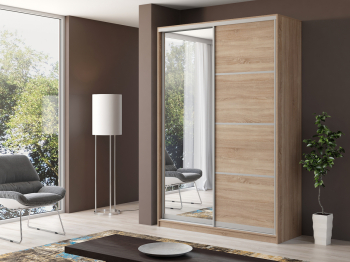 Шкаф купе 2-х дверный Айсберг 170 +зеркало