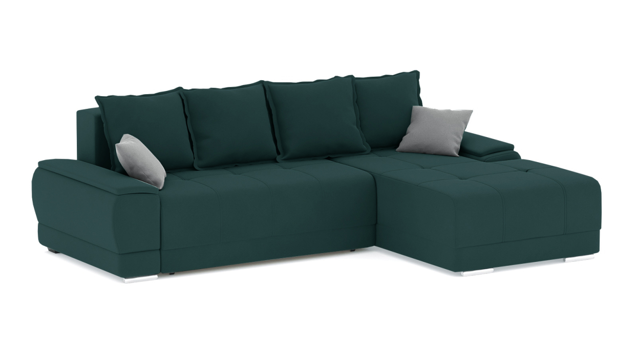 Диваны угловые в гостиную, Диван-кровать угловой Нордвикс Мини, велюр
