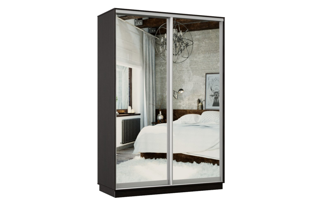 Шкафы-купе 2-х дверные, Шкаф-купе Премьер Лайт МИНИ 03 (04;04) двухдверный