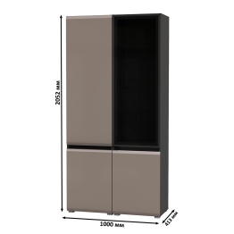 Сидней Шкаф-пенал с дверками и шкаф-витрина 13.201