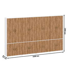 Шкафы Лидер-8 МД 20Б комплект для прихожей из четырёх шкафов