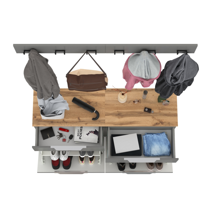 Прихожие, Две обувницы с вешалкой для одежды Октава.