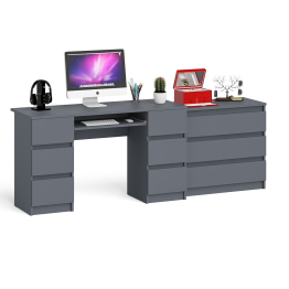 Комод три ящика Мори 800.1 и стол компьютерный две тумбы МС-2