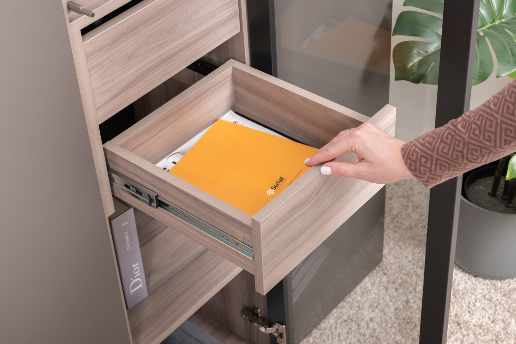 Стеклянные, Шкаф-витрина Роквуд 16.322.04