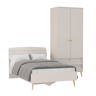 Спальные гарнитуры, Кровать Афина 1200 с 2-х дверным шкафом-комодом