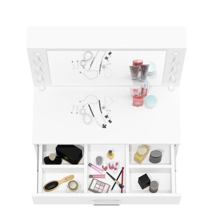 С зеркалом, Столик косметический с подсветкой СТ-4