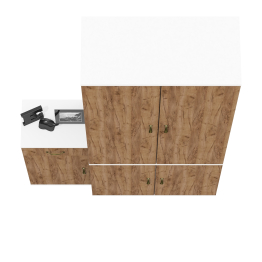 Широкий шкаф 20Б Лидер-8 и тумба с ящиком и дверкой