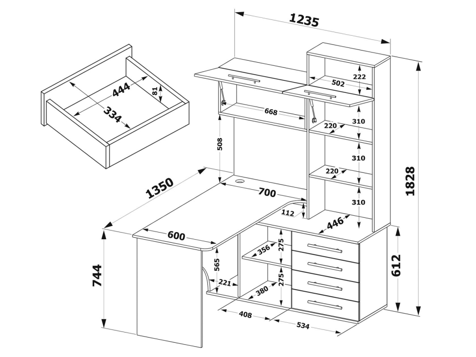Угловые, Стол компьютерный Сокол КСТ-14.1П