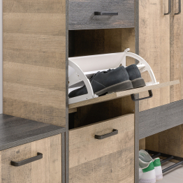 Обувница Трувор с широким комодом и навесной полкой