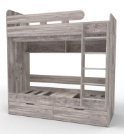 Для подростков, Двухъярусная кровать Юниор 5 80x160 Бетон