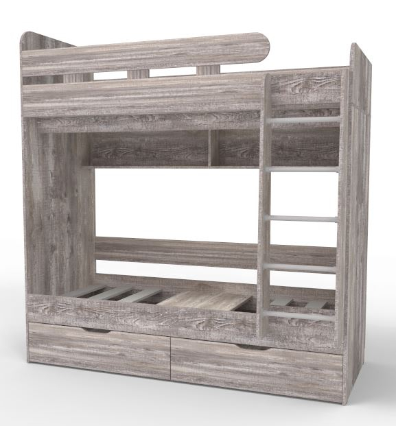 Для подростков, Двухъярусная кровать Юниор 5 80x160 Бетон