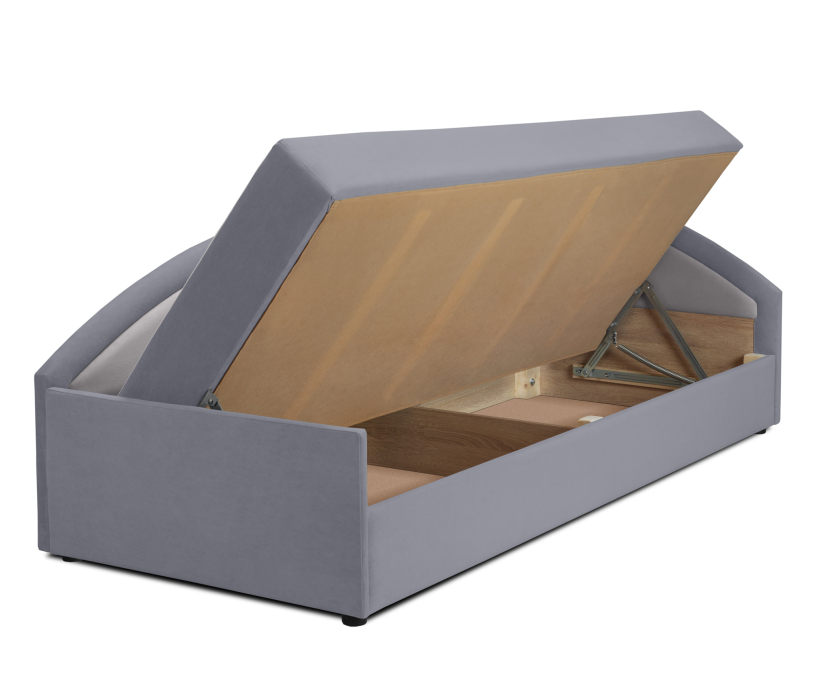 Мягкая кровать, Кровать тахта угловая Дельта с подъемным механизмом, велюр