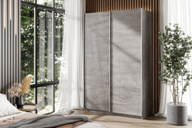 Шкаф-купе Smart 1622 2х дверный (фасады ЛДСП) профиль серебро