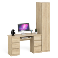 Компьютерные столы, Шкаф однодверный Мори МШ400.1 с компьютерным 2-х тумбовым столом МС-2