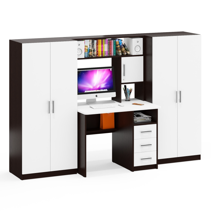 Домашние кабинеты, Стол для компьютера и два шкафа СК-9